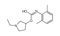 N-(2,6-Dimethylphenyl)carbamic acid 1-ethyl-3-pyrrolidinyl ester结构式