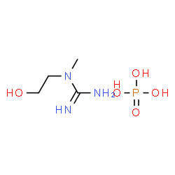 N-(2-hydroxyethyl)-N-methylguanidinium phosphate结构式