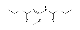 1,3-Bis(ethoxycarbonyl)-S-methylisothiourea结构式