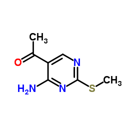 1-[4-Amino-2-(methylsulfanyl)-5-pyrimidinyl]ethanone structure