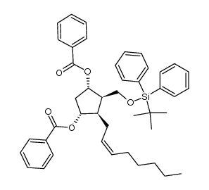 (1R,3S,4R,5R)-4-(((tert-butyldiphenylsilyl)oxy)methyl)-5-((Z)-oct-2-en-1-yl)cyclopentane-1,3-diyl dibenzoate结构式