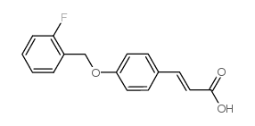 3-[4-[(2-fluorophenyl)methoxy]phenyl]prop-2-enoic acid structure