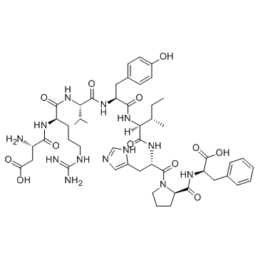 Angiotensin II acetate salt Structure