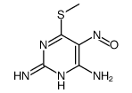 6-methylsulfanyl-5-nitrosopyrimidine-2,4-diamine结构式