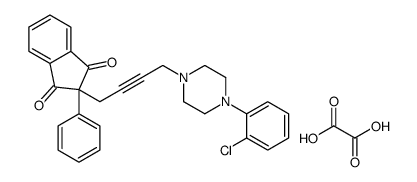 2-[4-[4-(2-chlorophenyl)piperazin-1-yl]but-2-ynyl]-2-phenylindene-1,3-dione,oxalic acid结构式