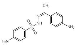 4-amino-N-[1-(4-aminophenyl)ethylideneamino]benzenesulfonamide结构式