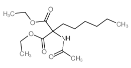 diethyl 2-acetamido-2-hexyl-propanedioate Structure