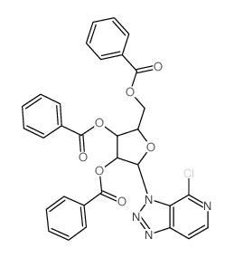 3H-1,2,3-Triazolo[4,5-c]pyridine,4-chloro-3-(2,3,5-tri-O-benzoyl-b-D-ribofuranosyl)-结构式