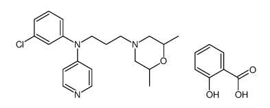 N-(3-chlorophenyl)-N-[3-(2,6-dimethylmorpholin-4-yl)propyl]pyridin-4-amine,2-hydroxybenzoic acid结构式