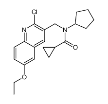 Cyclopropanecarboxamide, N-[(2-chloro-6-ethoxy-3-quinolinyl)methyl]-N-cyclopentyl- (9CI) Structure