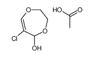 acetic acid,6-chloro-3,5-dihydro-2H-1,4-dioxepin-5-ol Structure