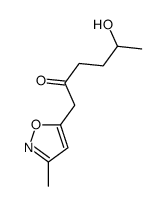 5-hydroxy-1-(3-methyl-1,2-oxazol-5-yl)hexan-2-one Structure