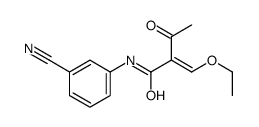 N-(3-cyanophenyl)-2-(ethoxymethylidene)-3-oxobutanamide结构式