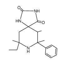 9-ethyl-6,7,9-trimethyl-7-phenyl-1,3,8-triaza-spiro[4.5]decane-2,4-dione Structure