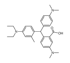 2-[(4-Diethylamino-2-methyl-phenyl)-(4-dimethylamino-phenyl)-methyl]-5-dimethylamino-benzoic acid Structure