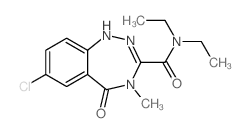 1H-1,2,4-Benzotriazepine-3-carboxamide,7-chloro-N,N-diethyl-4,5-dihydro-4-methyl-5-oxo-结构式