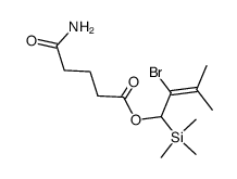 (+/-)-4-carbamoylbutyric acid 2-bromo-3-methyl-1-(trimethylsilanyl)but-2-enyl ester Structure