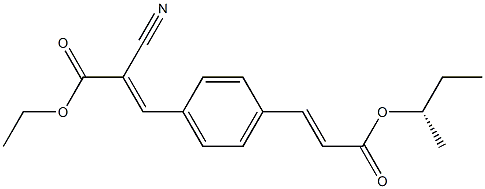 α-Cyano-4-[(E)-3-oxo-3-[[(S)-1-methylpropyl]oxy]-1-propenyl]cinnamic acid ethyl ester structure