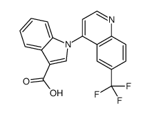 1-[6-(trifluoromethyl)quinolin-4-yl]indole-3-carboxylic acid结构式