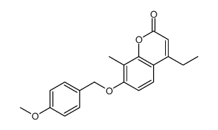 4-ethyl-7-[(4-methoxyphenyl)methoxy]-8-methylchromen-2-one Structure