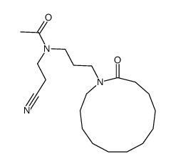 N-(2-Cyanoethyl)-N-[3-(2-oxoazacyclotridecan-1-yl)propyl]acetamide结构式