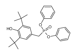 diphenyl (3,5-di-tert-butyl-4-hydroxybenzyl)phosphonate Structure