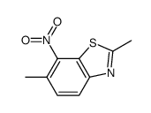 Benzothiazole, 2,6-dimethyl-7-nitro- (9CI) structure