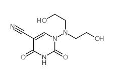 1-(bis(2-hydroxyethyl)amino)-2,4-dioxo-pyrimidine-5-carbonitrile Structure