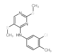 4-Pyrimidinamine,N-(3-chloro-4-methylphenyl)-2,5-bis(methylthio)- picture