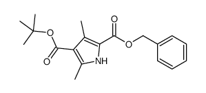 3,5-二甲基吡咯-2,4-二羧酸2-苄酯4-t-丁酯结构式