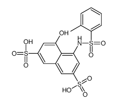 4-hydroxy-5-[[(methylphenyl)sulphonyl]amino]naphthalene-2,7-disulphonic acid结构式