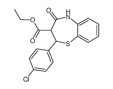 2-(4-chloro-phenyl)-4-oxo-2,3,4,5-tetrahydro-benzo[b][1,4]thiazepine-3-carboxylic acid ethyl ester结构式