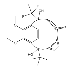 72,73-dimethoxy-5,9-bis(trifluoromethyl)-1,3,7(1,4)-tribenzenacyclodecaphane-5,9-diol Structure