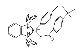 [Pd(1,2-bis(diphenylphosphino)benzene)(p-tolyl)(CH2C(O)C6H4-4-t-Bu)]结构式