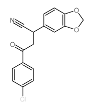 2-benzo[1,3]dioxol-5-yl-4-(4-chlorophenyl)-4-oxo-butanenitrile Structure