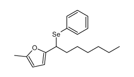 2-methyl-5-(1-(phenylselanyl)heptyl)furan结构式