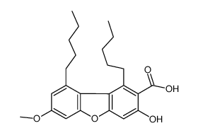 3-hydroxy-7-methoxy-1,9-dipentyldibenzofuran-2-carboxylic acid Structure