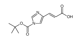 1H-Imidazole-1-carboxylic acid, 4-(2-carboxyethenyl)-, 1-(1,1-dimethylethyl) ester结构式