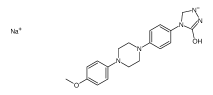 2,4-dihydro-4-[4-[4-(4-methoxyphenyl)piperazin-1-yl]phenyl]-3H-1,2,4-triazol-3-one, sodium salt Structure