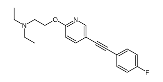 N,N-diethyl-2-[5-[2-(4-fluorophenyl)ethynyl]pyridin-2-yl]oxyethanamine结构式