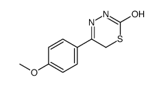 5-(4-methoxyphenyl)-3,6-dihydro-1,3,4-thiadiazin-2-one结构式