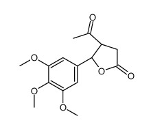 (4S,5S)-4-acetyl-5-(3,4,5-trimethoxyphenyl)oxolan-2-one Structure