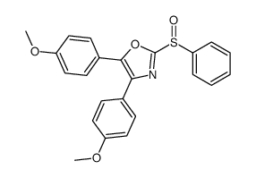 2-(benzenesulfinyl)-4,5-bis(4-methoxyphenyl)-1,3-oxazole结构式