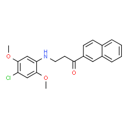 3-(4-chloro-2,5-dimethoxyanilino)-1-(2-naphthyl)-1-propanone structure