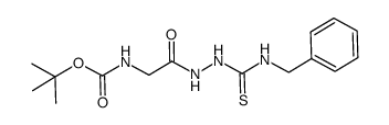 tert-butyl (2-(2-(benzylcarbamothioyl)hydrazinyl)-2-oxoethyl)carbamate Structure