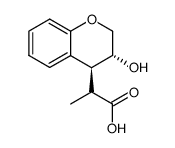 α-(trans-3-hydroxy-4-chromanyl)propionic acid结构式