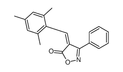 3-phenyl-4-[(2,4,6-trimethylphenyl)methylidene]-1,2-oxazol-5-one结构式