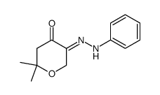 2,2,-dimethyltetrahydropyran-4,5-dione 5-monophenylhydrazone结构式