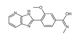 4-(1H-imidazo[4,5-b]pyridin-2-yl)-3-methoxy-N-methylbenzamide结构式