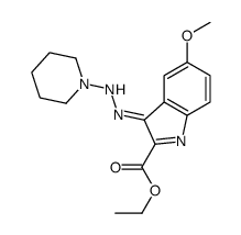 ethyl 5-methoxy-3-(piperidin-1-ylhydrazinylidene)indole-2-carboxylate Structure